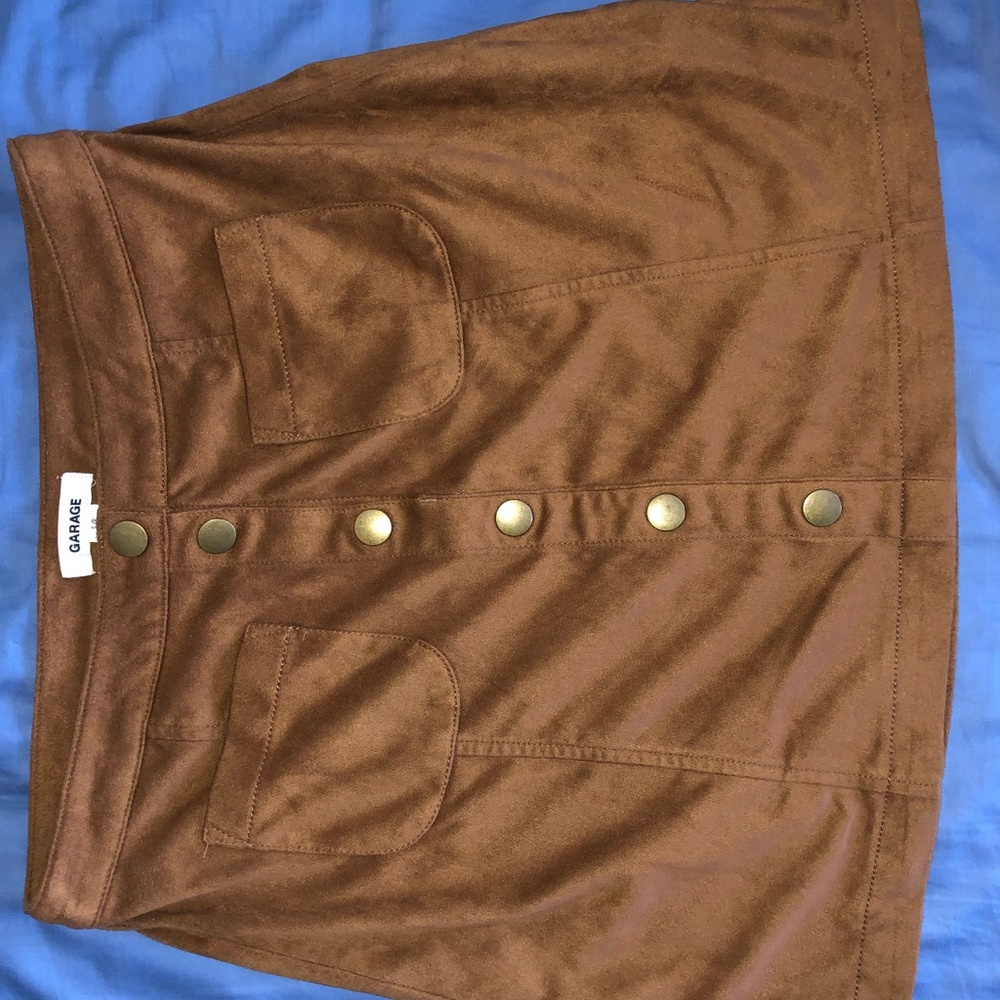 Brown Suede Skirt
